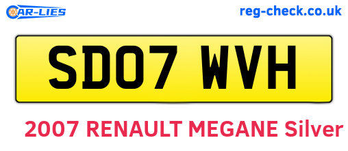 SD07WVH are the vehicle registration plates.