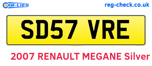 SD57VRE are the vehicle registration plates.