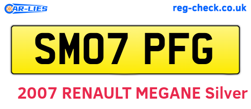 SM07PFG are the vehicle registration plates.
