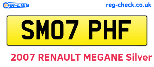 SM07PHF are the vehicle registration plates.