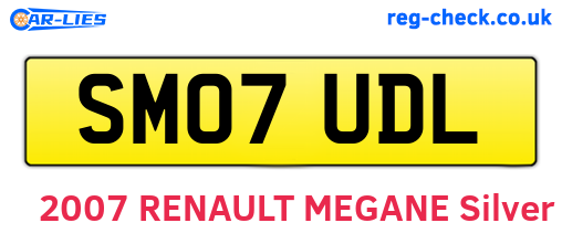 SM07UDL are the vehicle registration plates.