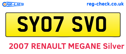 SY07SVO are the vehicle registration plates.