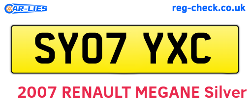 SY07YXC are the vehicle registration plates.