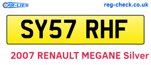 SY57RHF are the vehicle registration plates.