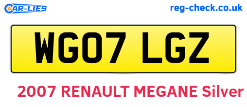 WG07LGZ are the vehicle registration plates.