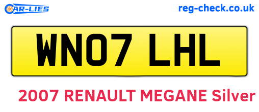 WN07LHL are the vehicle registration plates.