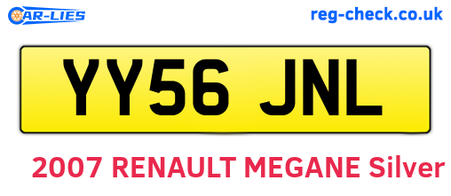 YY56JNL are the vehicle registration plates.