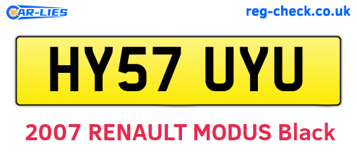 HY57UYU are the vehicle registration plates.