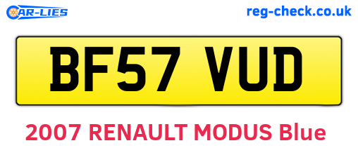 BF57VUD are the vehicle registration plates.