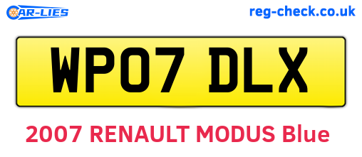 WP07DLX are the vehicle registration plates.