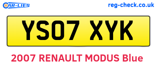 YS07XYK are the vehicle registration plates.