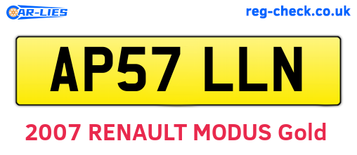AP57LLN are the vehicle registration plates.