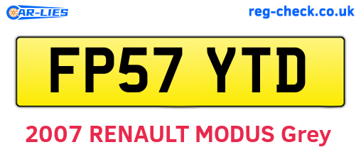 FP57YTD are the vehicle registration plates.