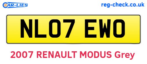 NL07EWO are the vehicle registration plates.