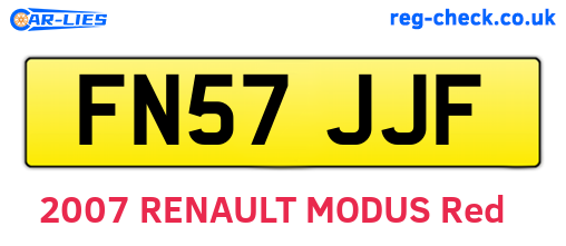 FN57JJF are the vehicle registration plates.