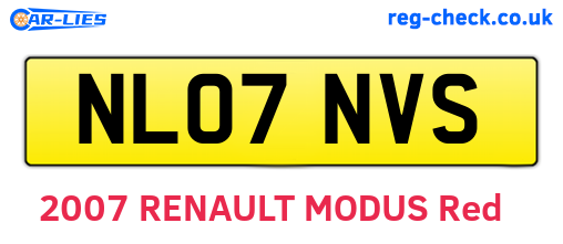 NL07NVS are the vehicle registration plates.