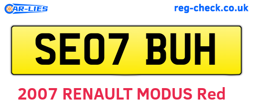 SE07BUH are the vehicle registration plates.