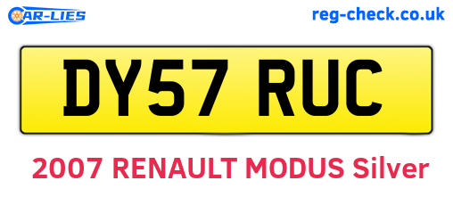 DY57RUC are the vehicle registration plates.