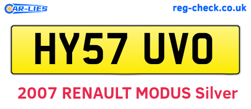 HY57UVO are the vehicle registration plates.
