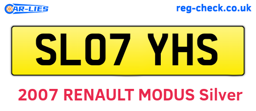 SL07YHS are the vehicle registration plates.