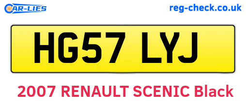 HG57LYJ are the vehicle registration plates.