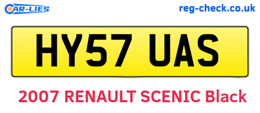 HY57UAS are the vehicle registration plates.