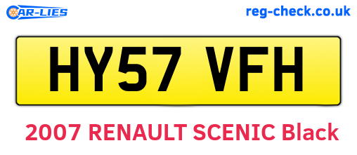 HY57VFH are the vehicle registration plates.