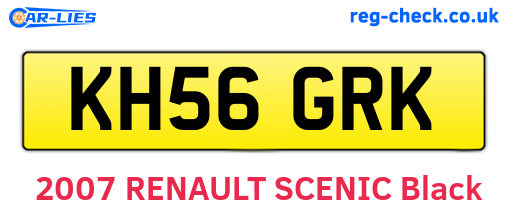KH56GRK are the vehicle registration plates.