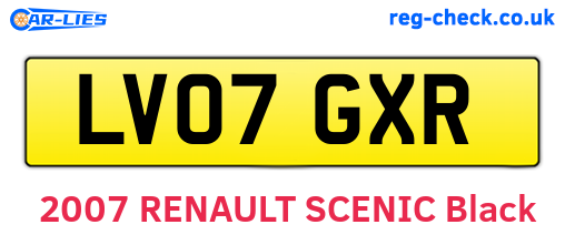 LV07GXR are the vehicle registration plates.