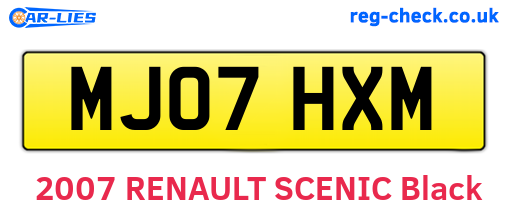 MJ07HXM are the vehicle registration plates.