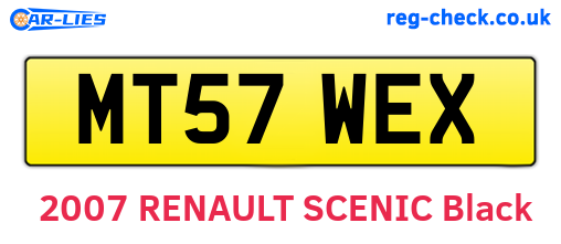MT57WEX are the vehicle registration plates.