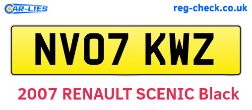 NV07KWZ are the vehicle registration plates.