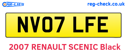NV07LFE are the vehicle registration plates.
