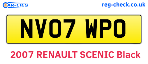 NV07WPO are the vehicle registration plates.