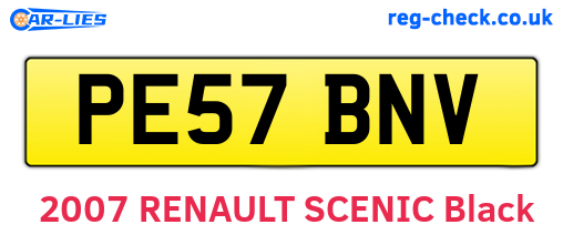 PE57BNV are the vehicle registration plates.