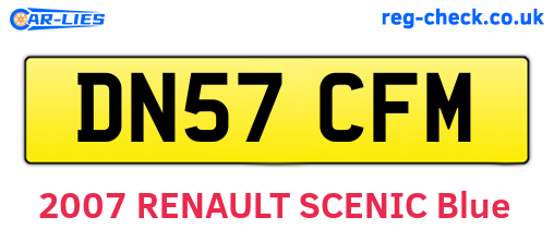 DN57CFM are the vehicle registration plates.