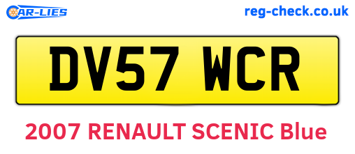 DV57WCR are the vehicle registration plates.