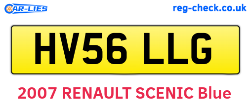 HV56LLG are the vehicle registration plates.