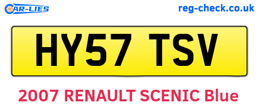 HY57TSV are the vehicle registration plates.