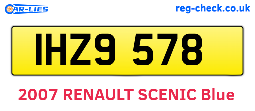 IHZ9578 are the vehicle registration plates.