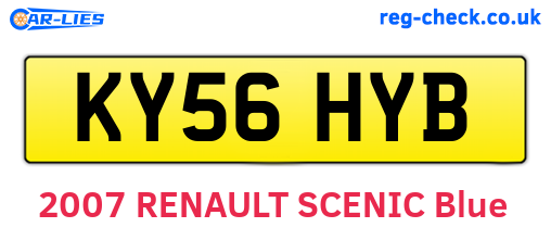 KY56HYB are the vehicle registration plates.