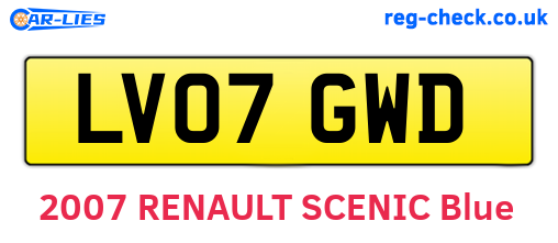 LV07GWD are the vehicle registration plates.