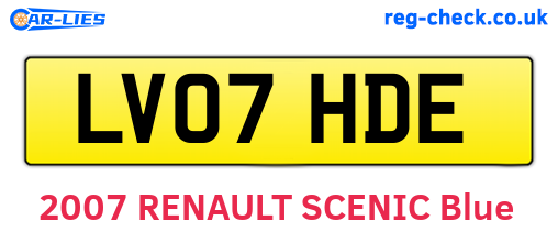LV07HDE are the vehicle registration plates.