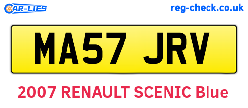 MA57JRV are the vehicle registration plates.
