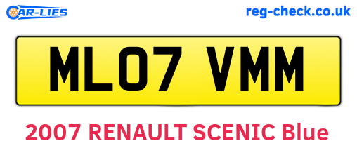 ML07VMM are the vehicle registration plates.