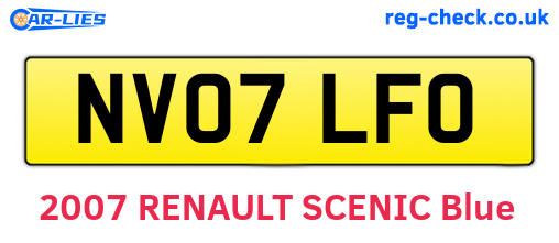 NV07LFO are the vehicle registration plates.