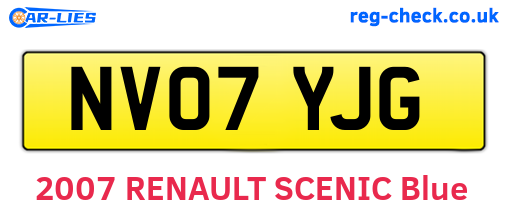 NV07YJG are the vehicle registration plates.