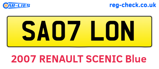 SA07LON are the vehicle registration plates.