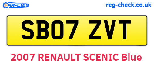 SB07ZVT are the vehicle registration plates.