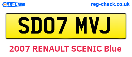 SD07MVJ are the vehicle registration plates.